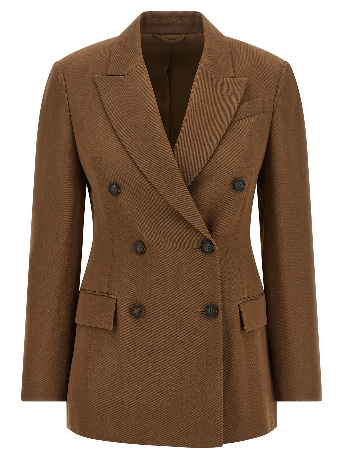 Brunello Cucinelli Brown Virgin Wool Women's Blazer