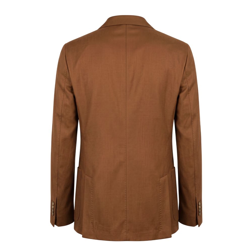 Roberto Pepe Luxury Brown Viscose Men Men's Jacket
