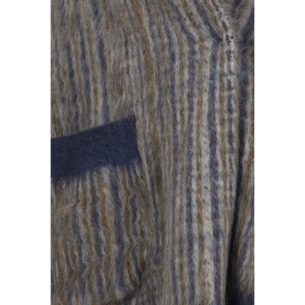 Brunello Cucinelli Gray Mohair Full-Length Women's Jacket