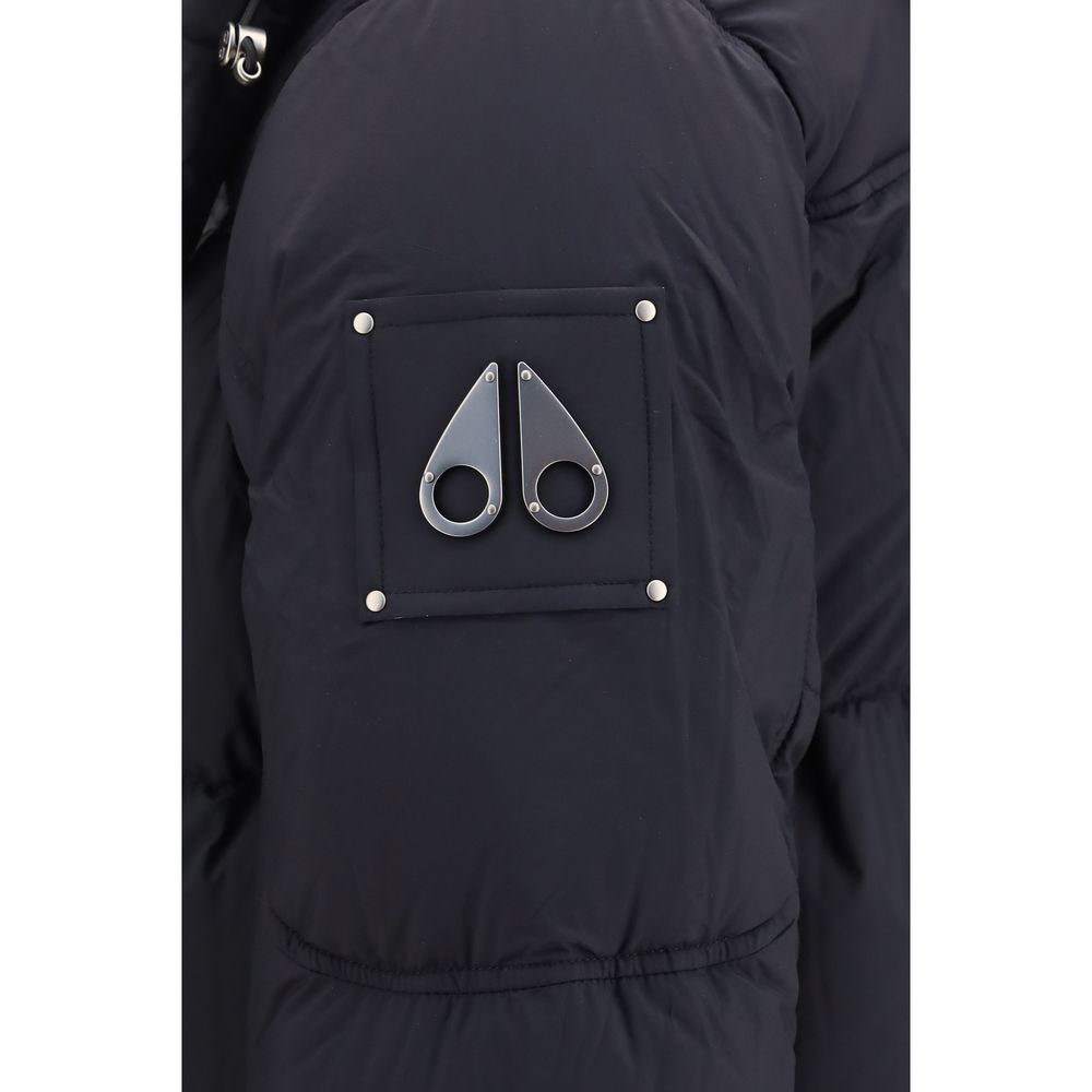 Moose Knuckles Black Nylon Full-Length Men's Jacket