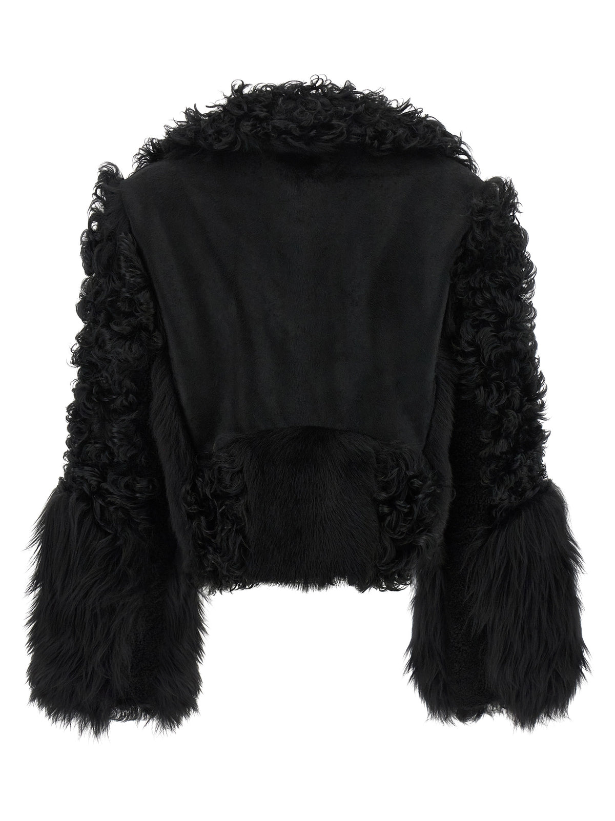 Fendi Black Lamb Leather Biker Women's Jacket