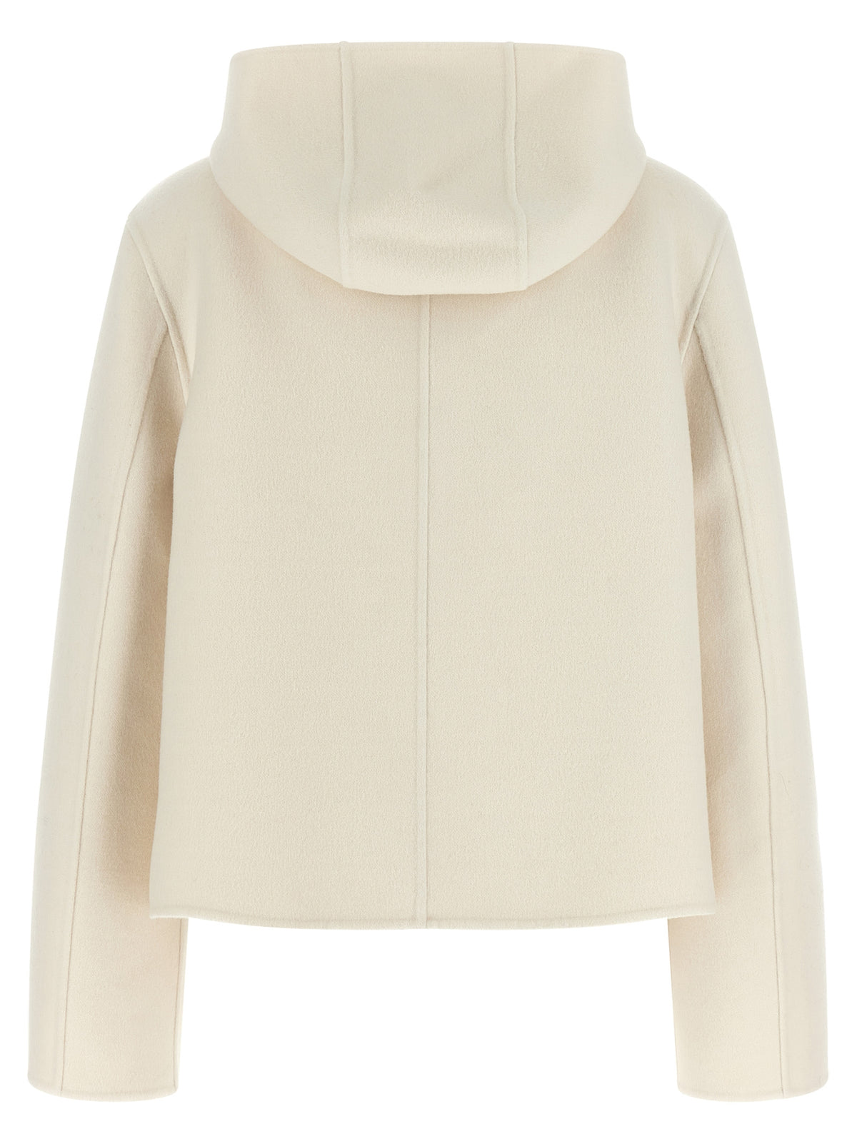 Fendi White Virgin Wool Full-Length Women's Jacket