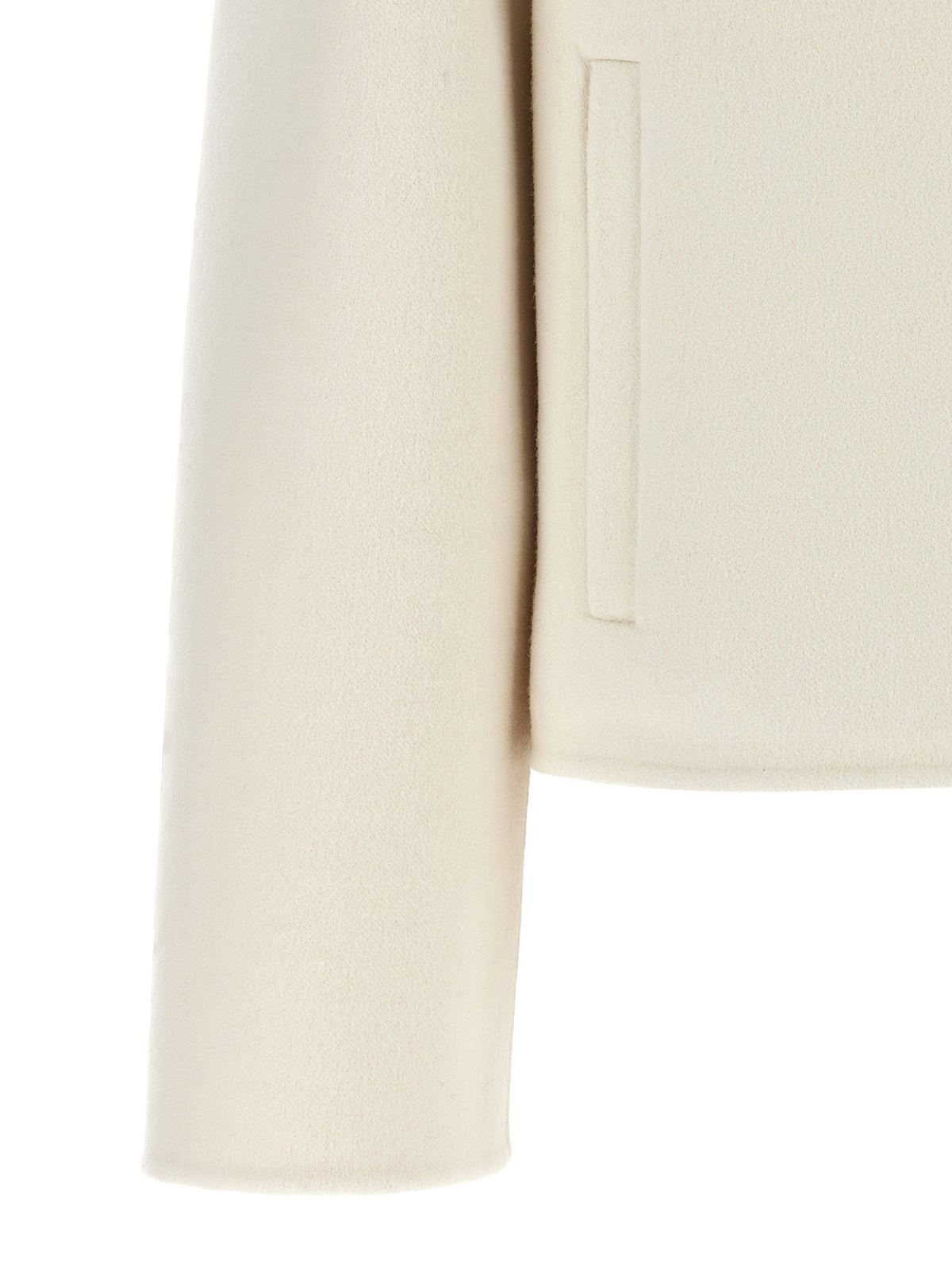 Fendi White Virgin Wool Full-Length Women's Jacket