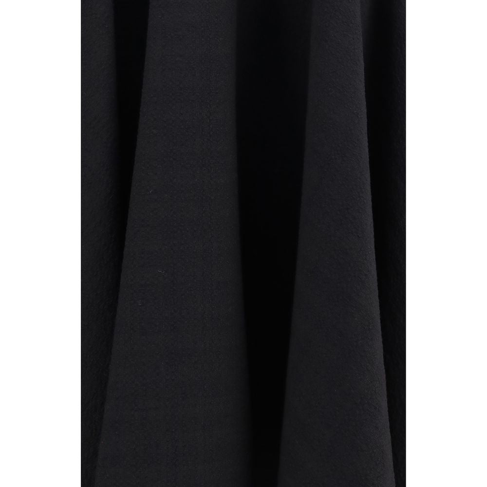 Lardini Black Wool Oves Aries Midi Women's Skirt