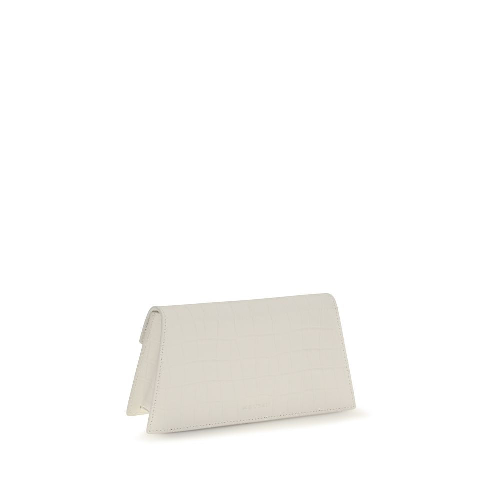 Alexander McQueen White Calf Leather Bos Taurus Clutch Women's Bag