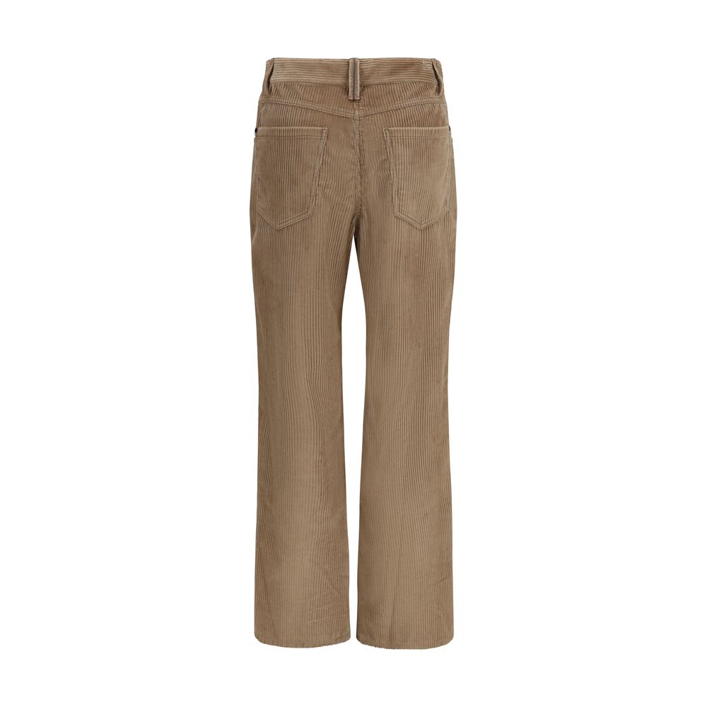 Brunello Cucinelli Brown Cotton Casual Women's Pants