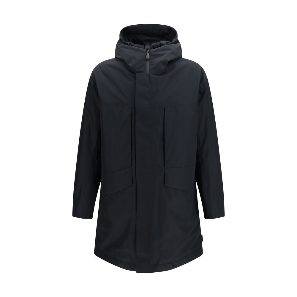 LAMINAR Black Polyester Men's Parka