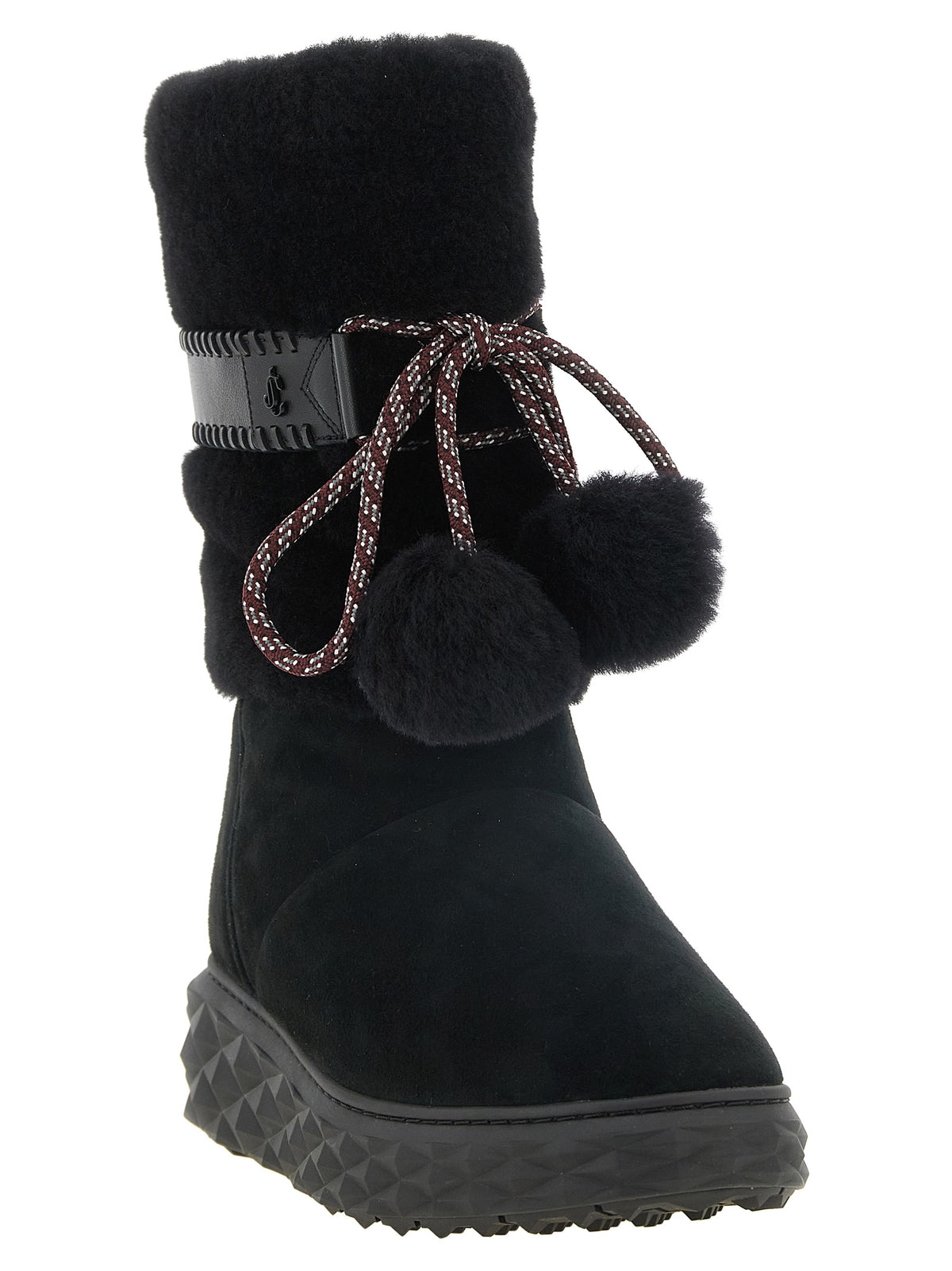 Jimmy Choo Black Lamb Leather Flat Women's Boots