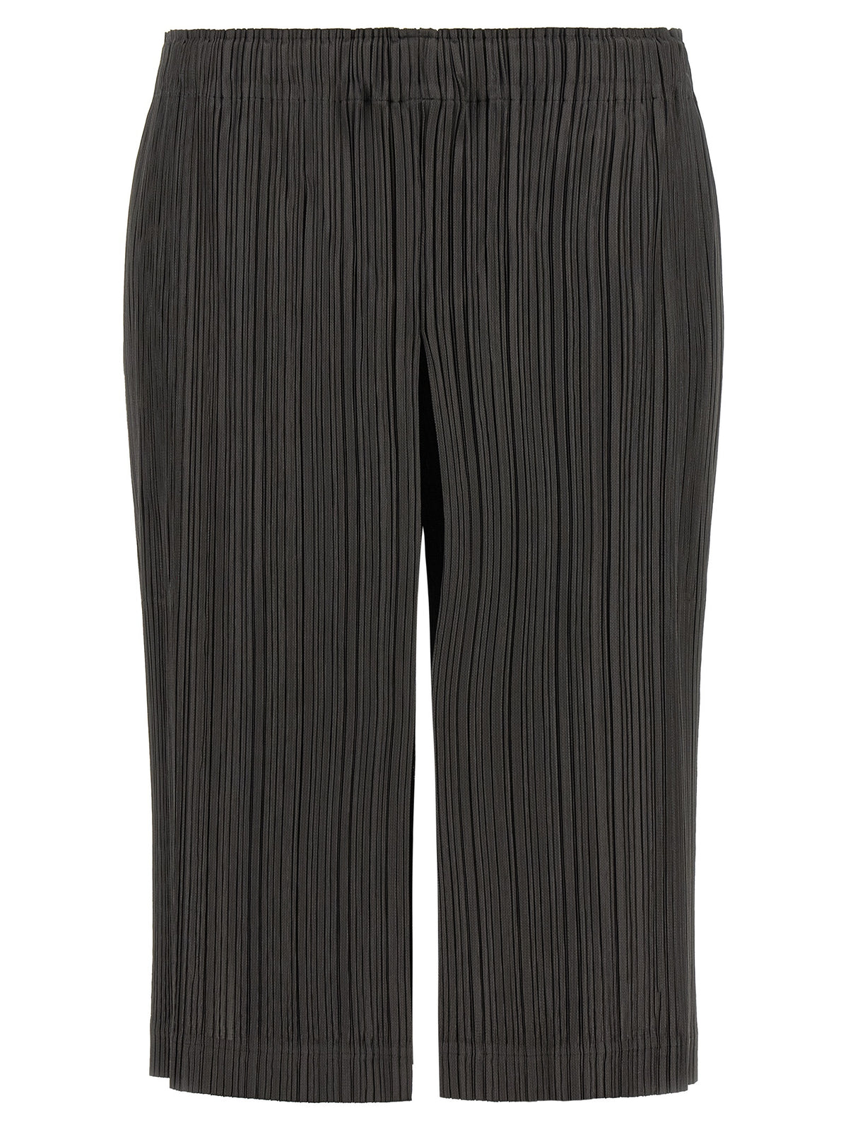PLEATS PLEASE ISSEY MIYAKE Gray Polyester Bermuda Women's Shorts
