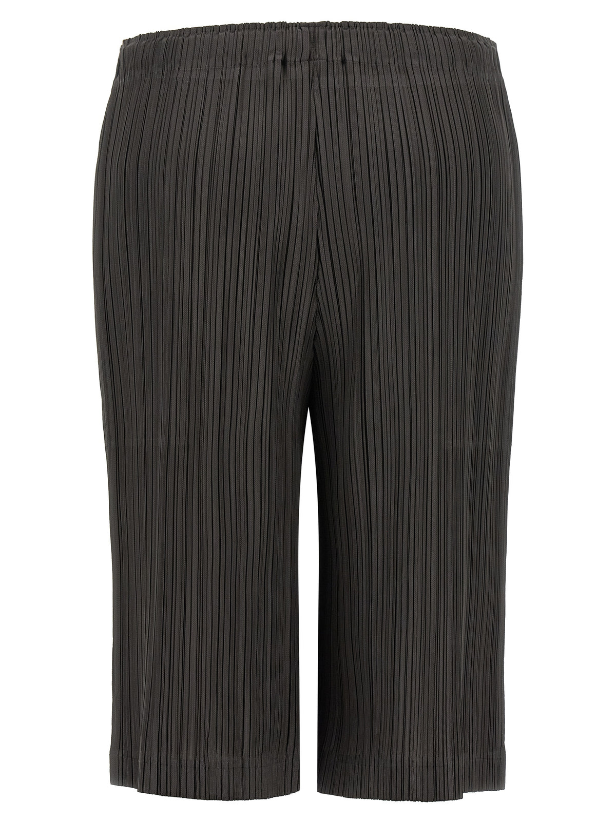PLEATS PLEASE ISSEY MIYAKE Gray Polyester Bermuda Women's Shorts
