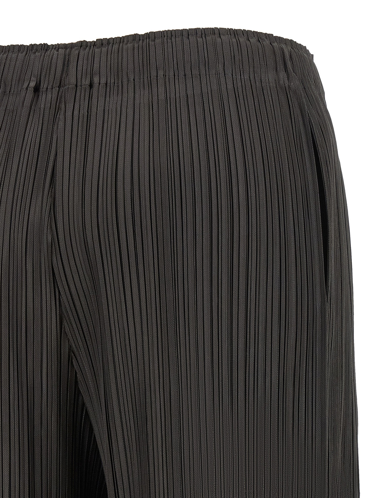 PLEATS PLEASE ISSEY MIYAKE Gray Polyester Bermuda Women's Shorts