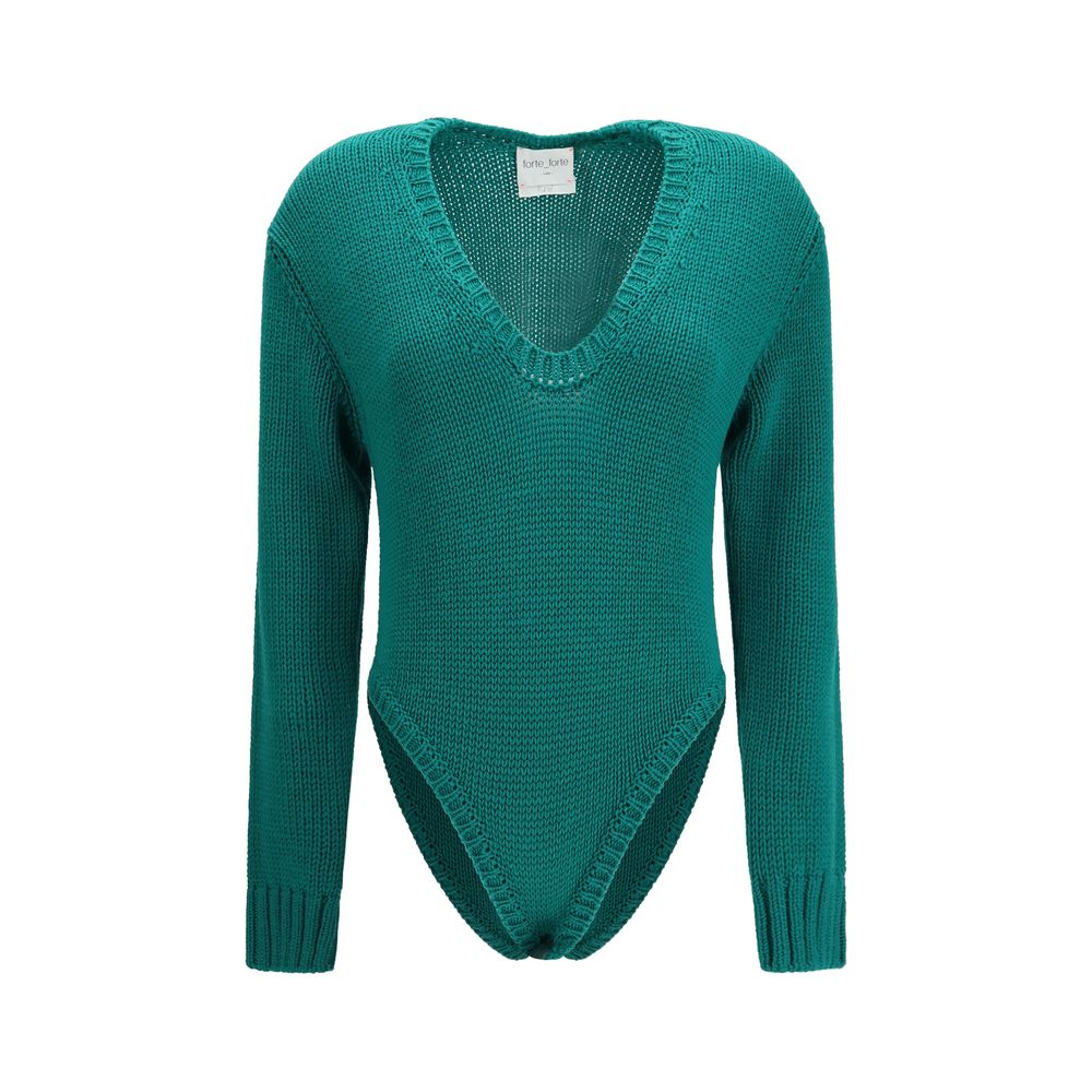 Forte_Forte Bicolor Wool Oves Aries Women's Bodysuit