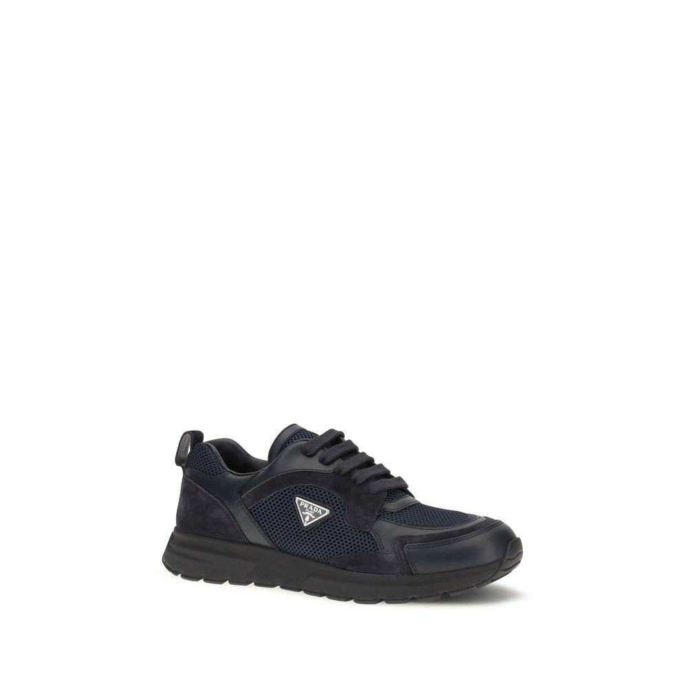 Prada Blue Fabric Athletic Men's Sneakers