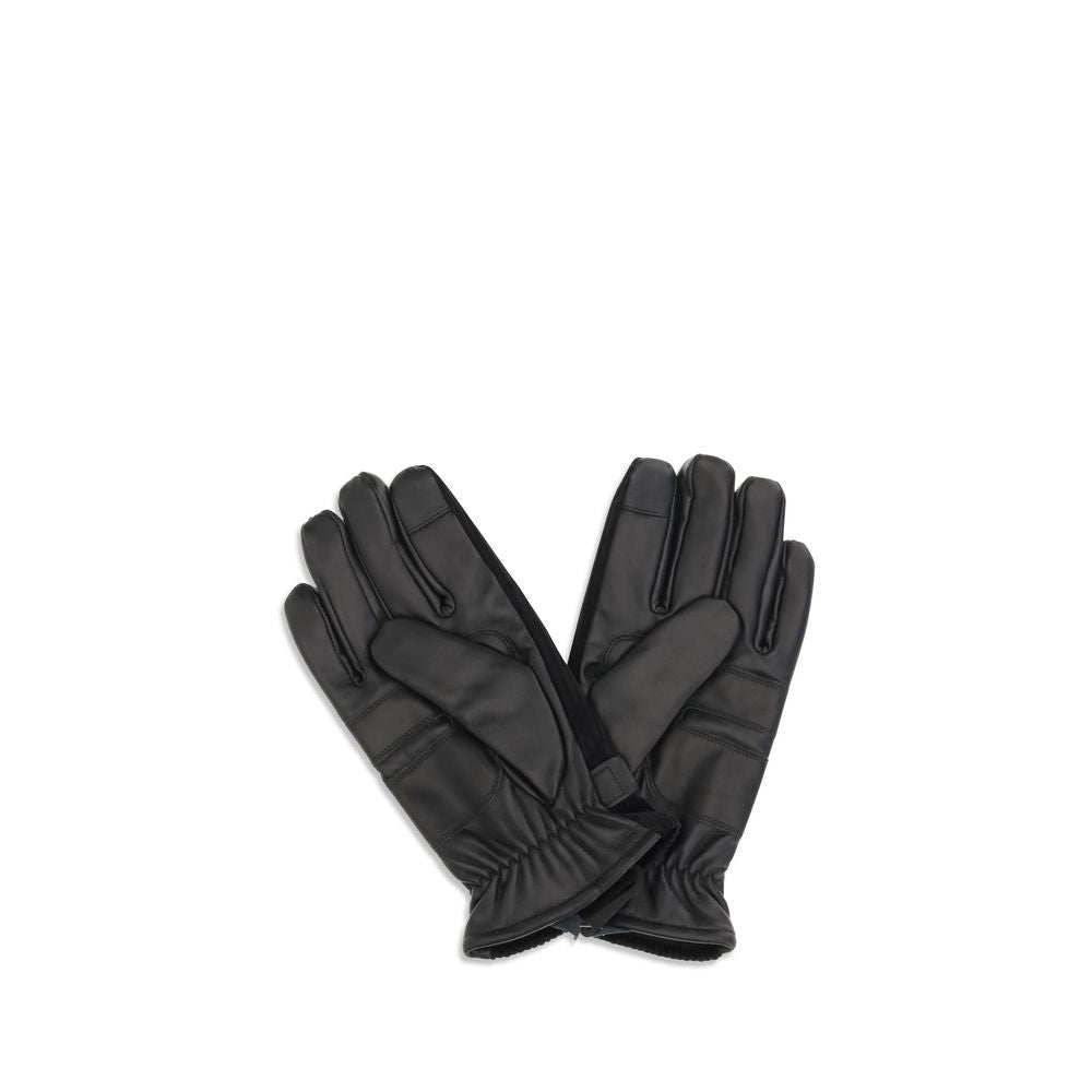 Barbour Black Calf Leather Bos Taurus Men's Gloves