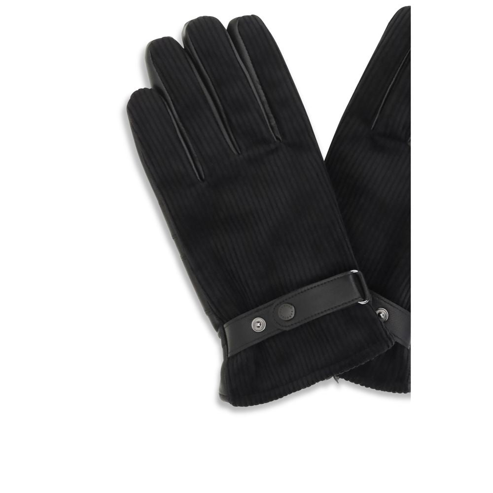 Barbour Black Calf Leather Bos Taurus Men's Gloves
