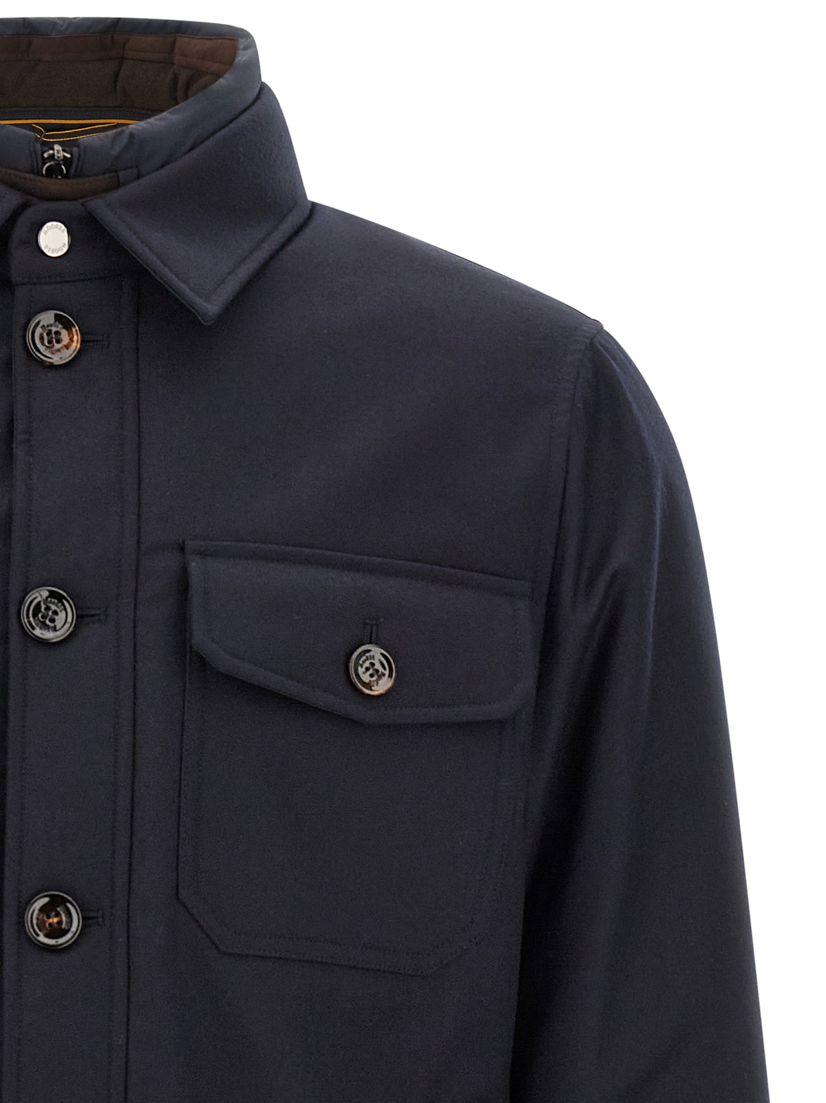 MooRER Blue Wool Full-Length Men's Jacket