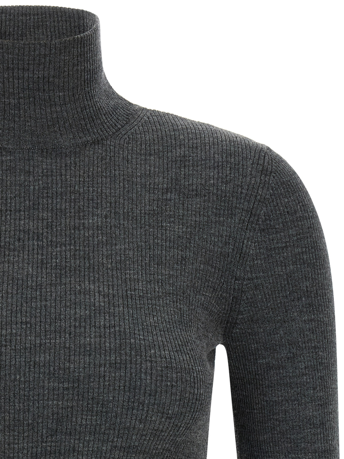 Max Mara Gray Virgin Wool Women's Cardigan