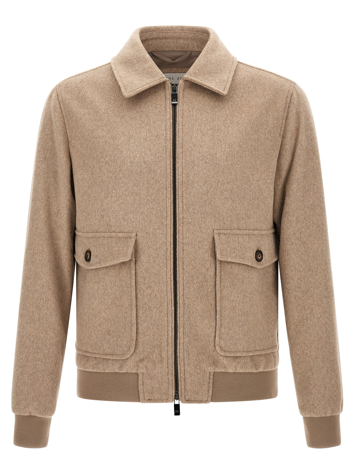 Pal Zileri Beige Wool Full-Length Men's Jacket