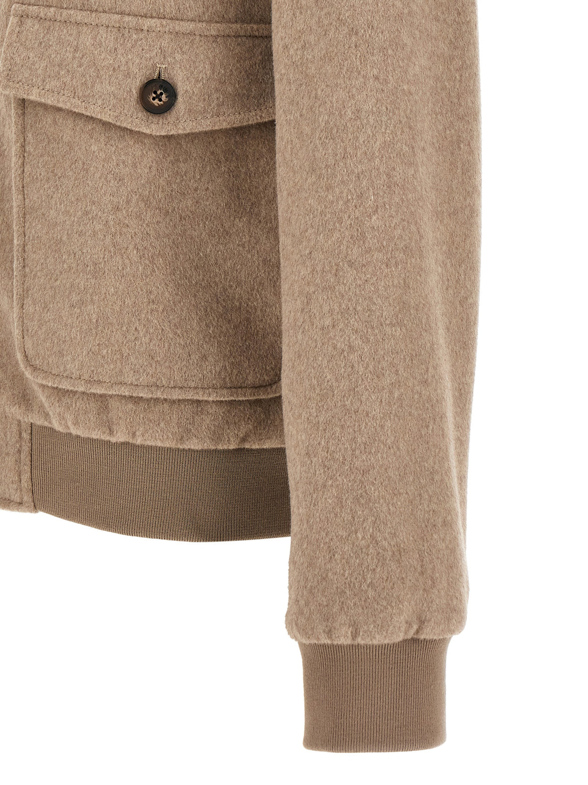 Pal Zileri Beige Wool Full-Length Men's Jacket