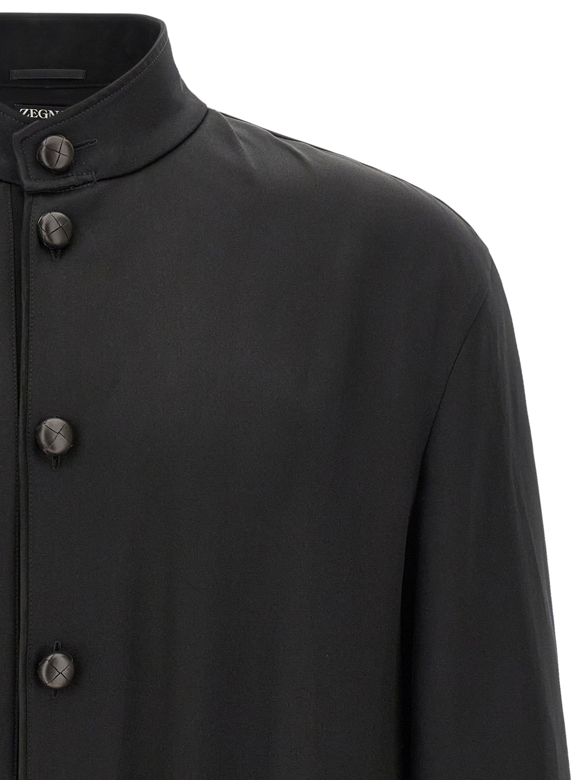 ZEGNA Black Satin Men's Sweatshirt