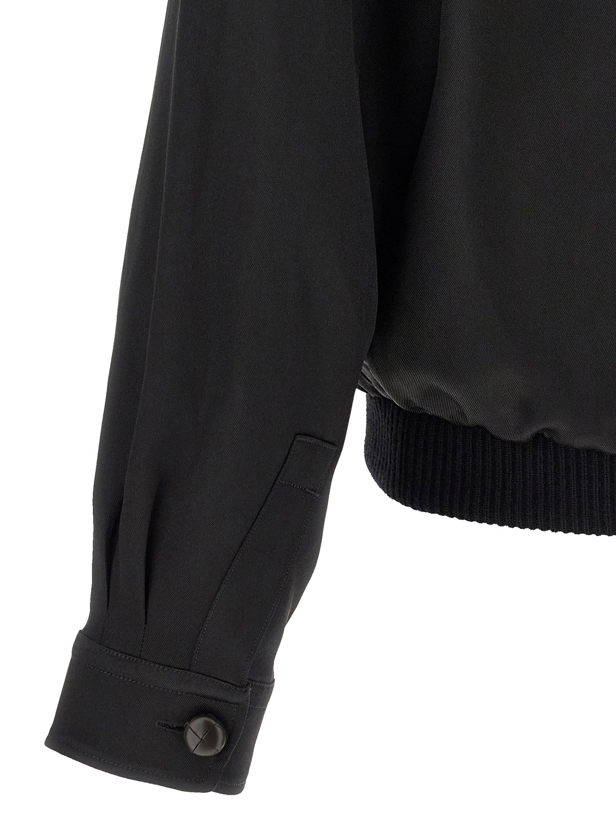 ZEGNA Black Satin Men's Sweatshirt