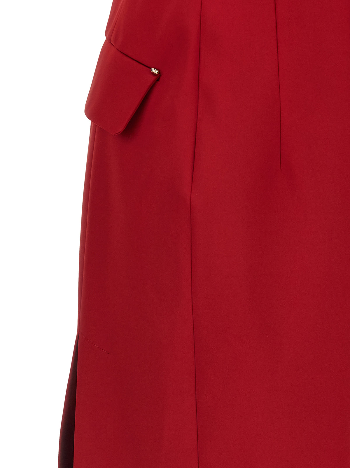 Sportmax Red Acetate Long Women's Dress