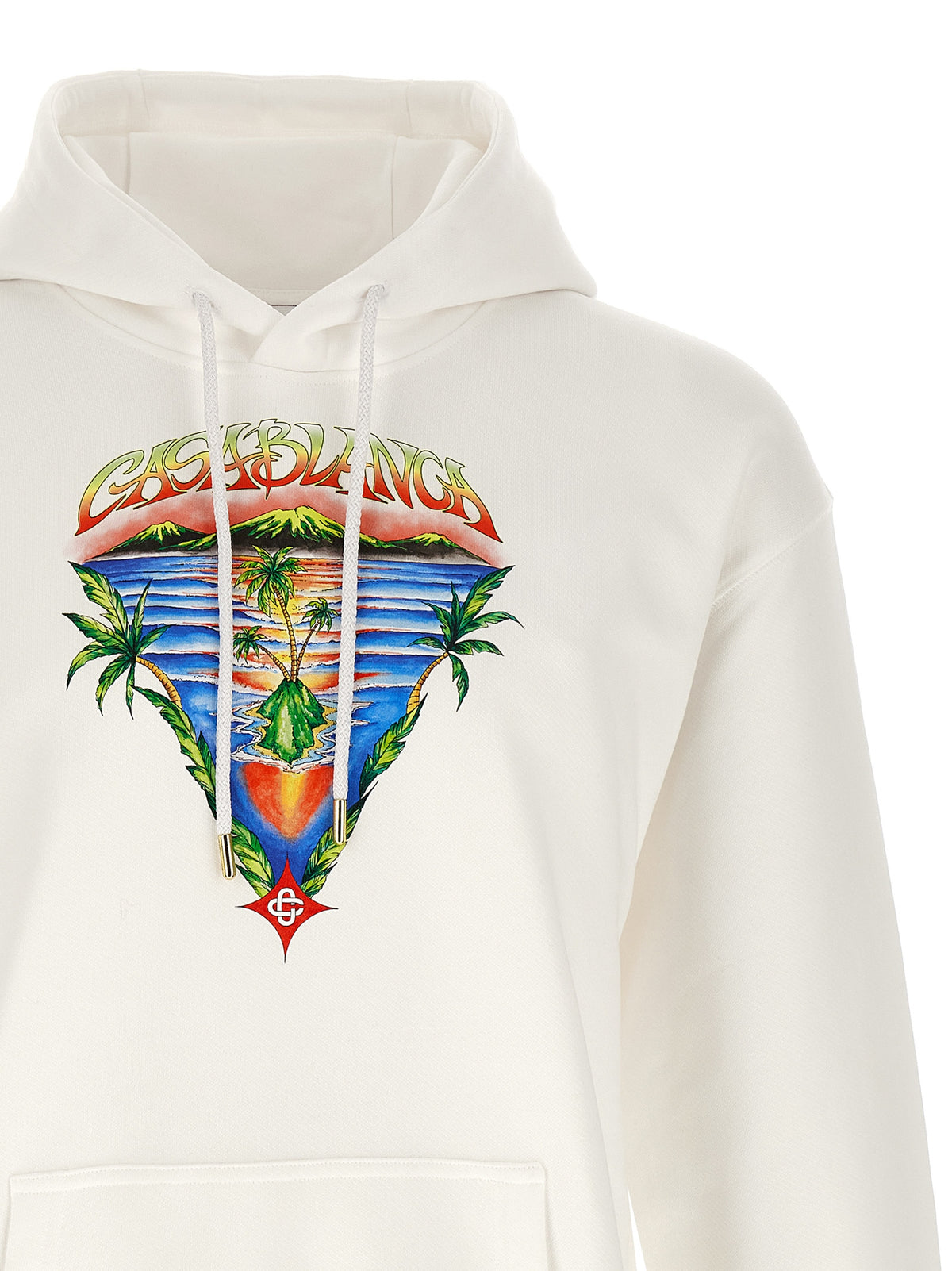 Casablanca White Organic Cotton Men's Sweatshirt