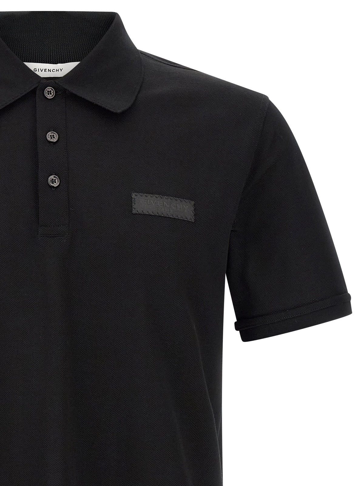 Givenchy Black Cotton Polo Men's Shirt
