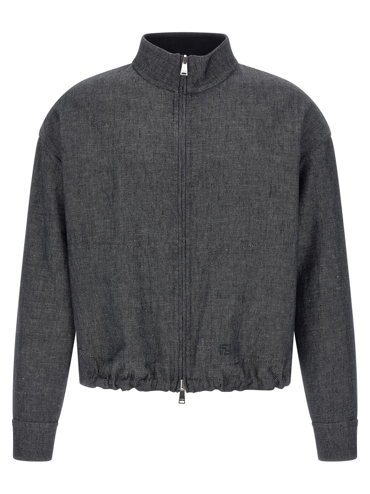 Fendi Blue Linen Denim Men's Jacket