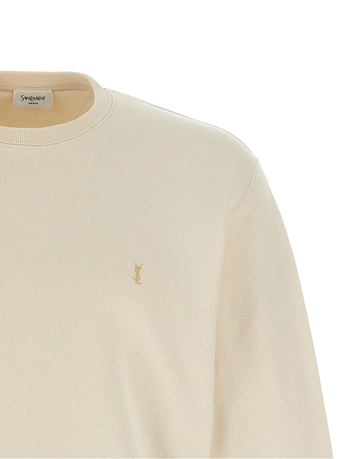 Saint Laurent Beige Cotton Men's Sweatshirt