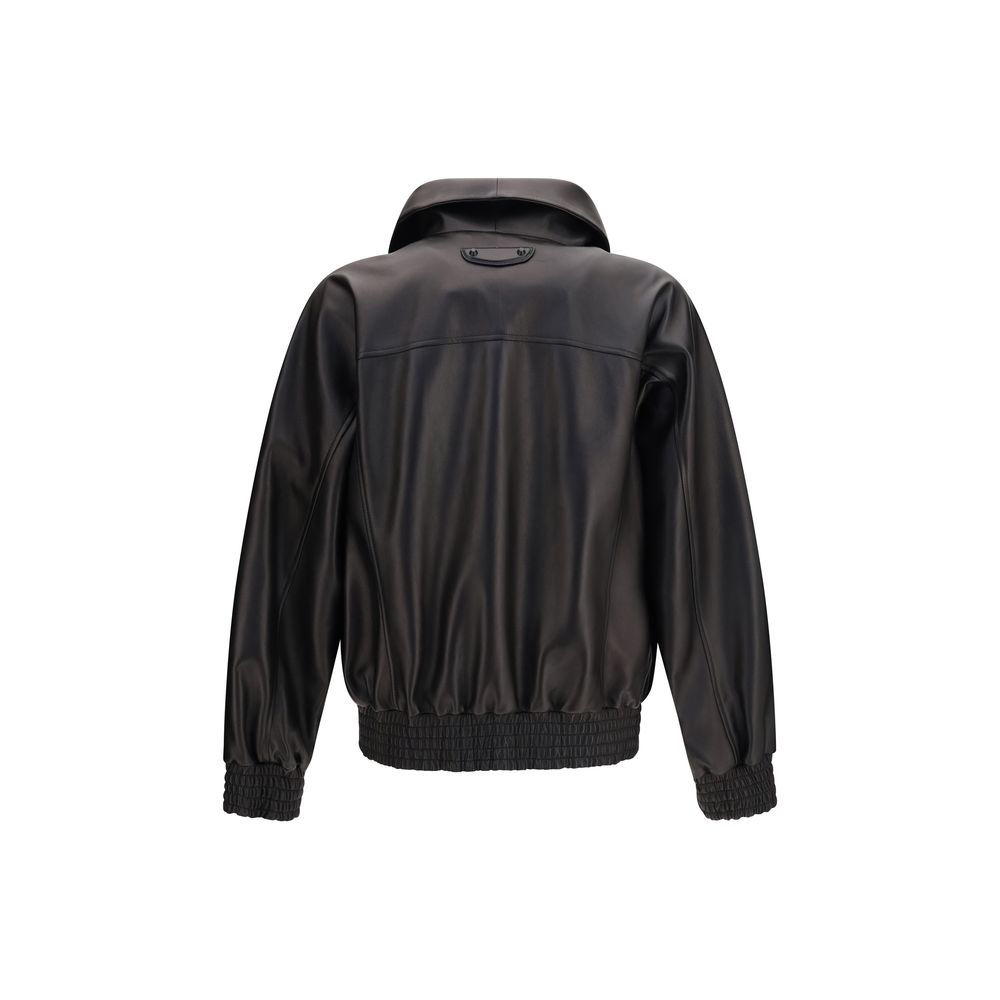 Balenciaga Black Lamb Ovis Aries Leather Men's Jacket
