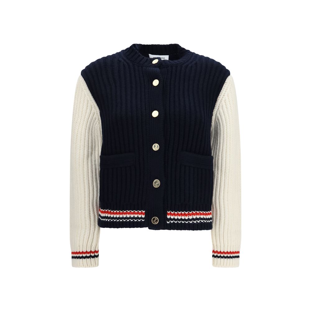 Thom Browne Blue Cashmere Women's Cardigan
