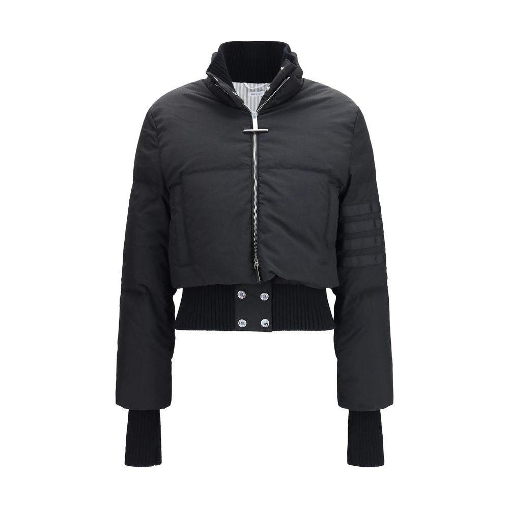 Thom Browne Black Polyamide Full-Length Women's Jacket