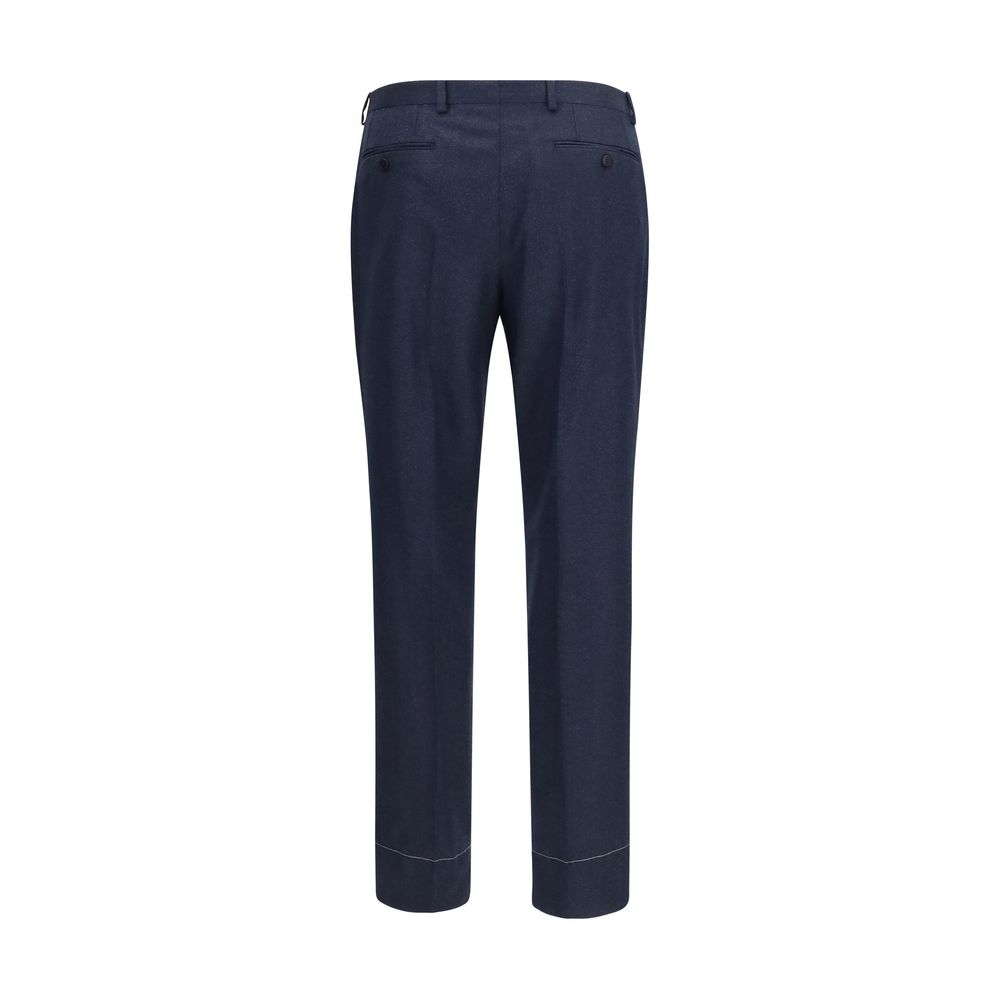 Brioni Blue Wool Oves Aries Casual Men's Pants
