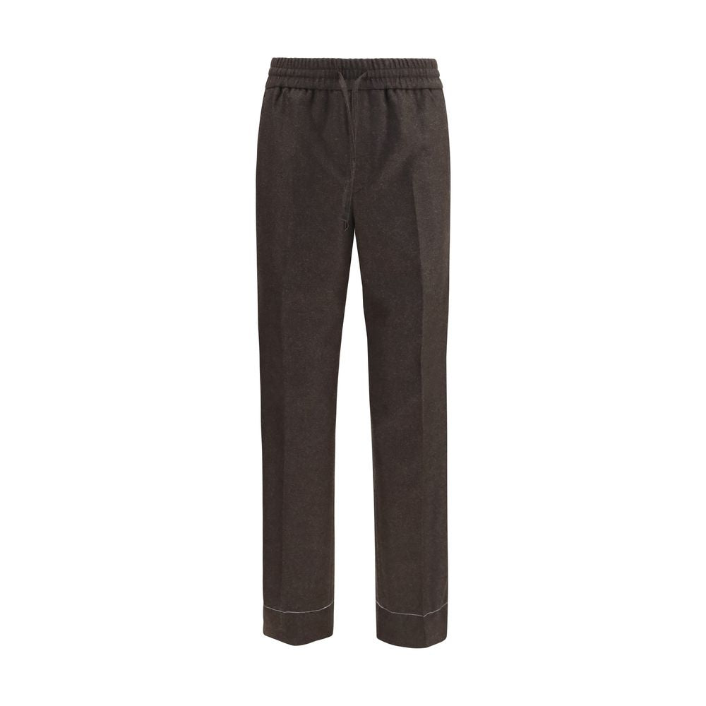 Brioni Brown Wool Oves Aries Casual Men's Pants