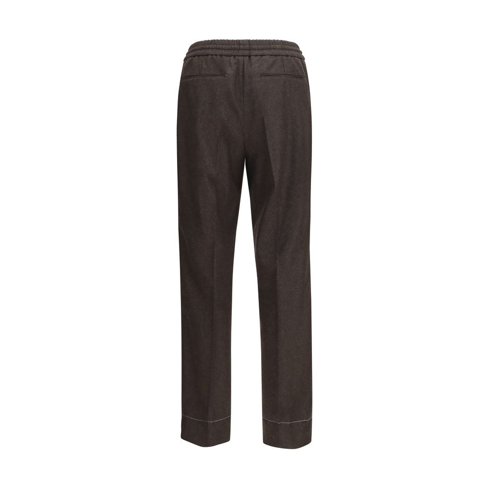 Brioni Brown Wool Oves Aries Casual Men's Pants