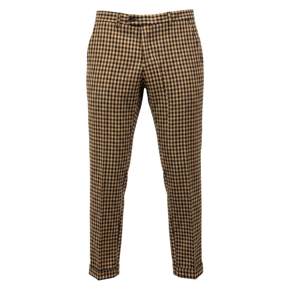Roberto Pepe Luxury Brown Viscose Men Men's Pant