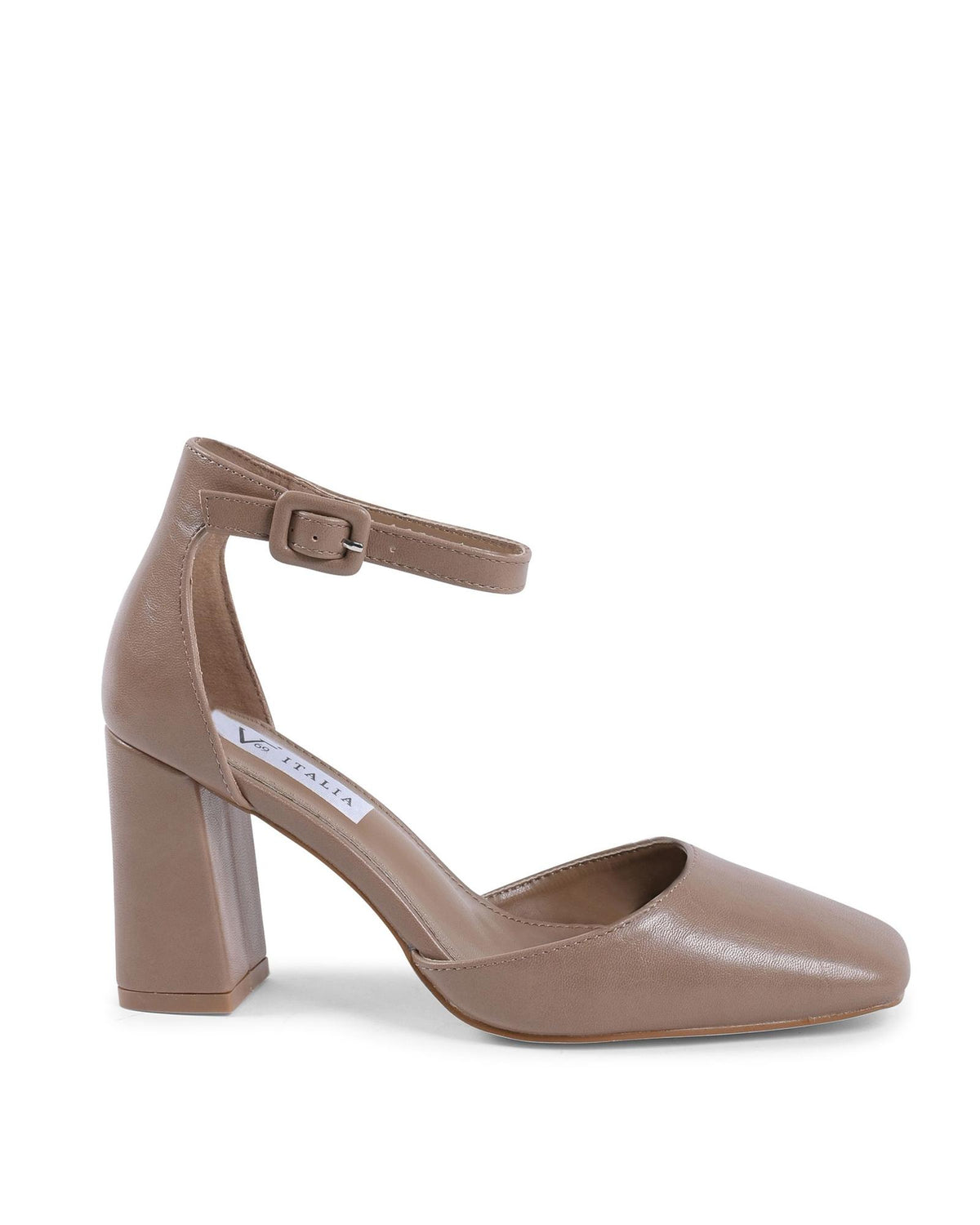 19V69 Italia Beige Artificial Leather High Heel Women's Pumps