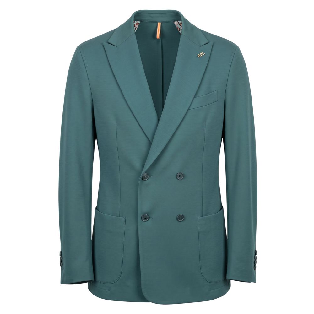 Roberto Pepe Luxury Green Viscose Men Men's Jacket