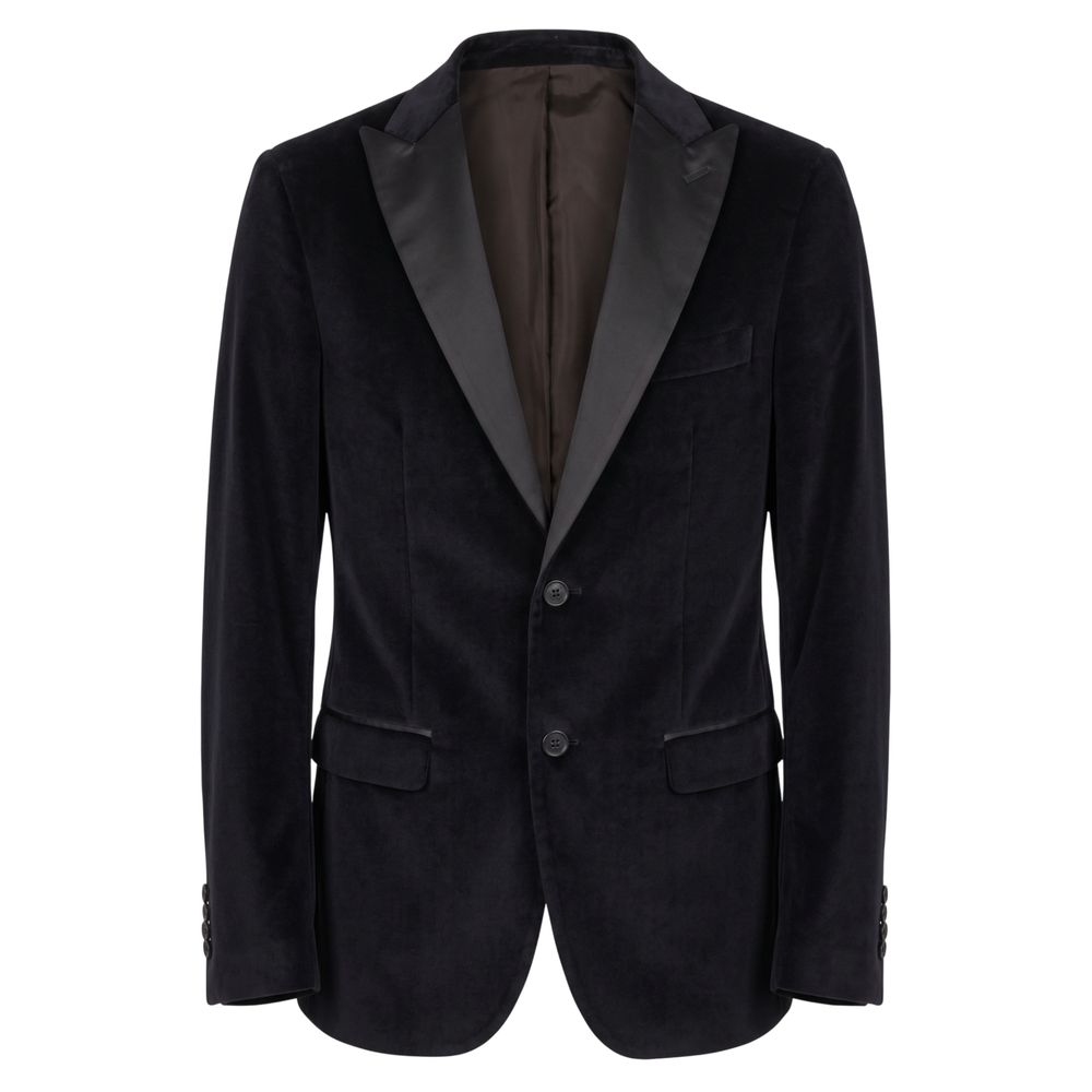 Roberto Pepe Luxury Black Cotton Men Men's Jacket