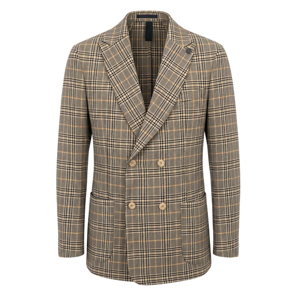 Roberto Pepe Luxury Yellow Wool Men Men's Jacket