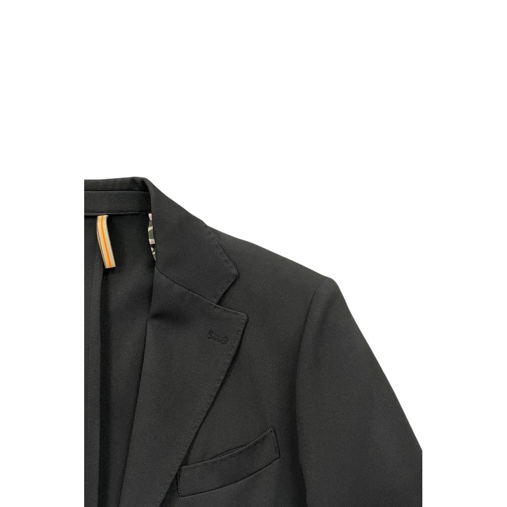 Roberto Pepe Luxury Black Polyester Men Men's Jacket
