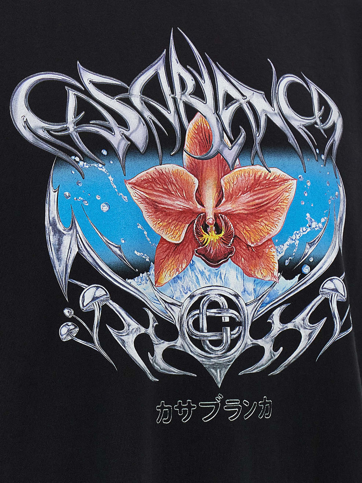 Casablanca Black Organic Cotton Men's T-Shirt
