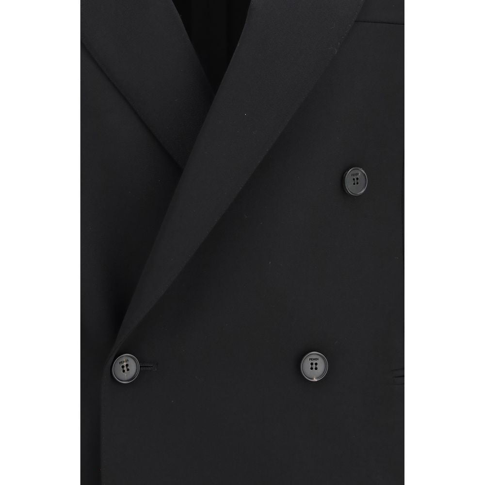 Fendi Black Wool Oves Aries Women's Blazer