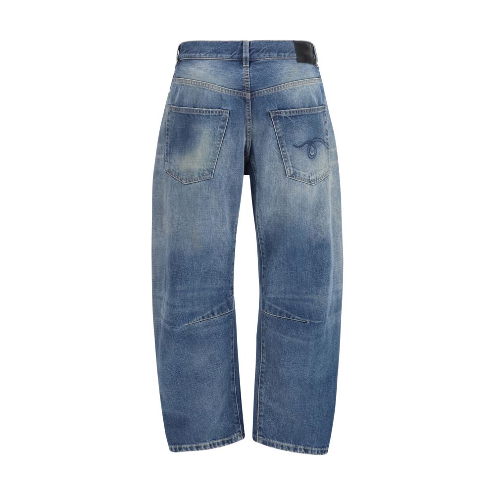 R13 Blue Cotton Boyfriend Women's Jeans