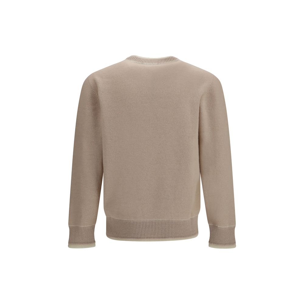 Laneus Beige Wool Oves Aries Men's Sweatshirt