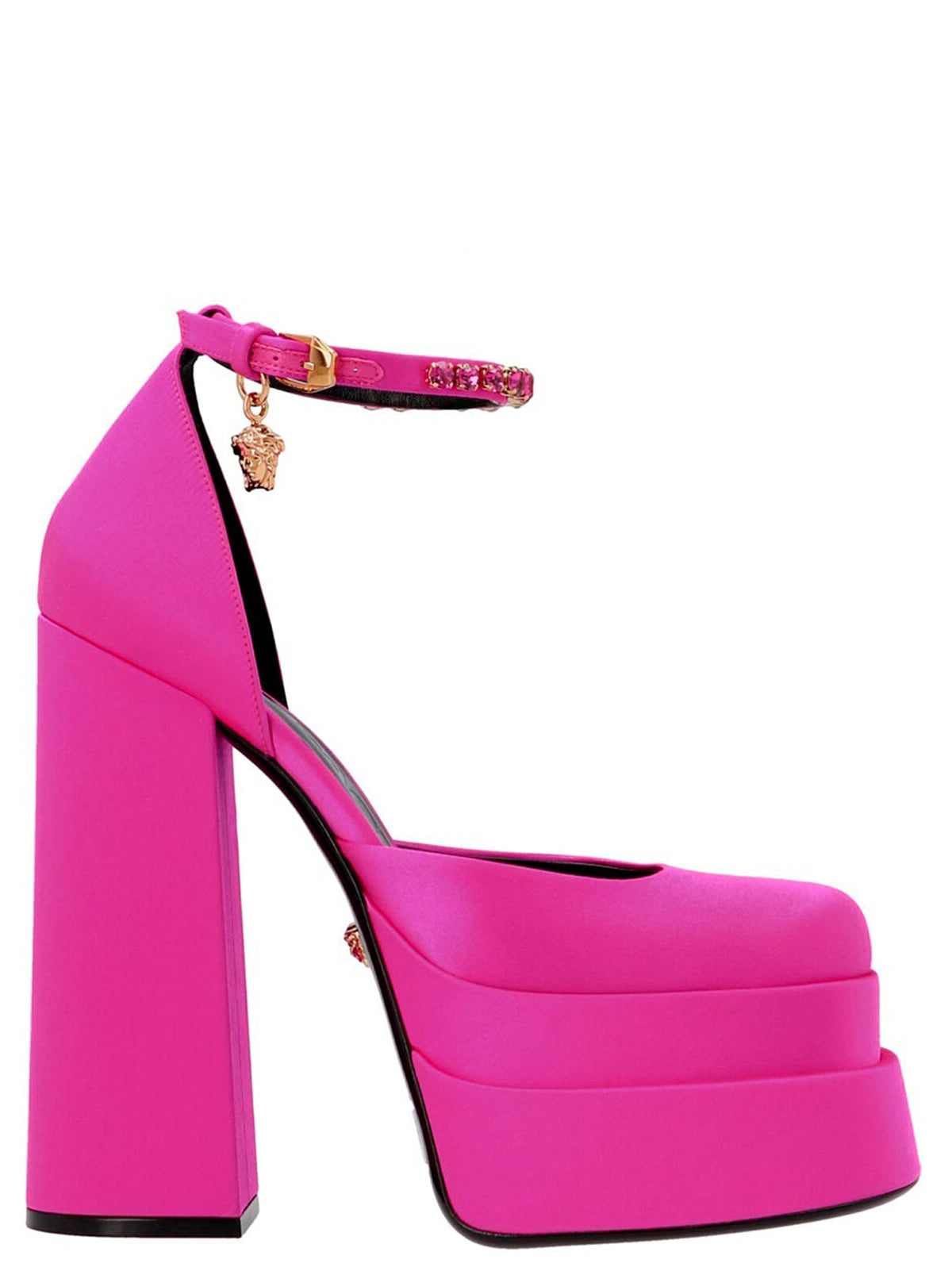 Versace Fuchsia Viscose Platform Women's Pumps