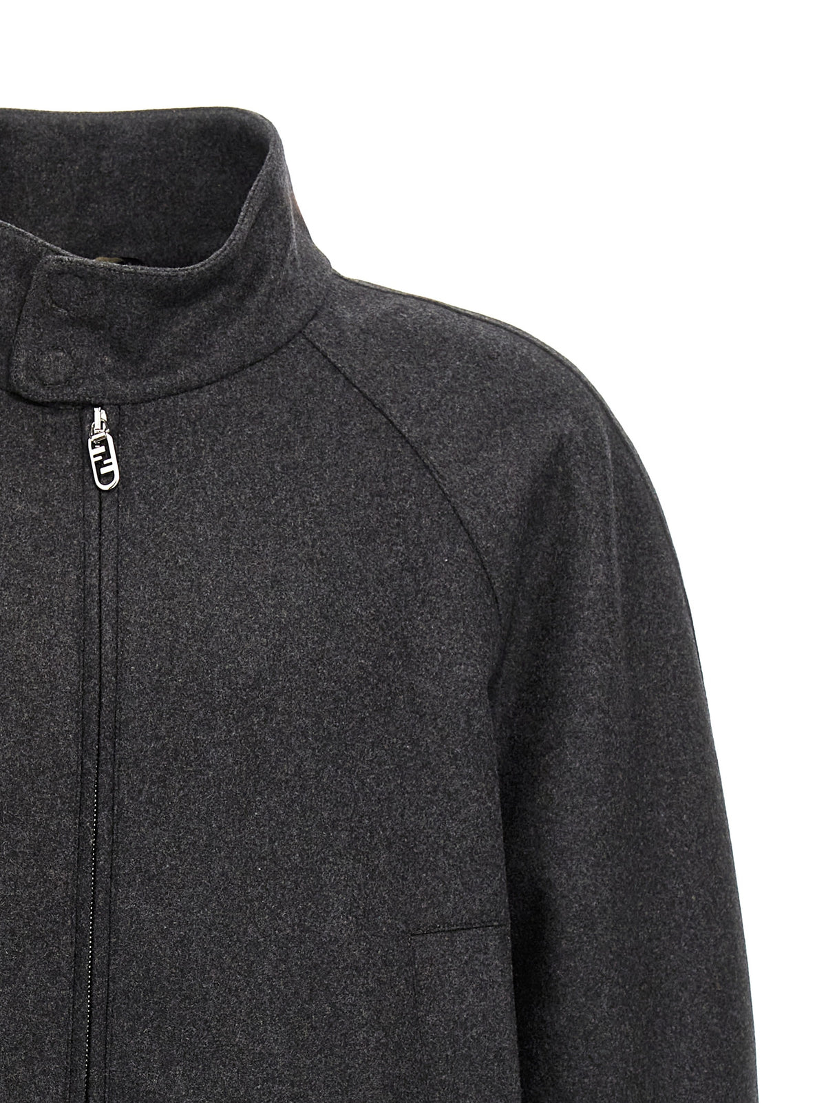 Fendi Gray Cashmere Men's Jacket