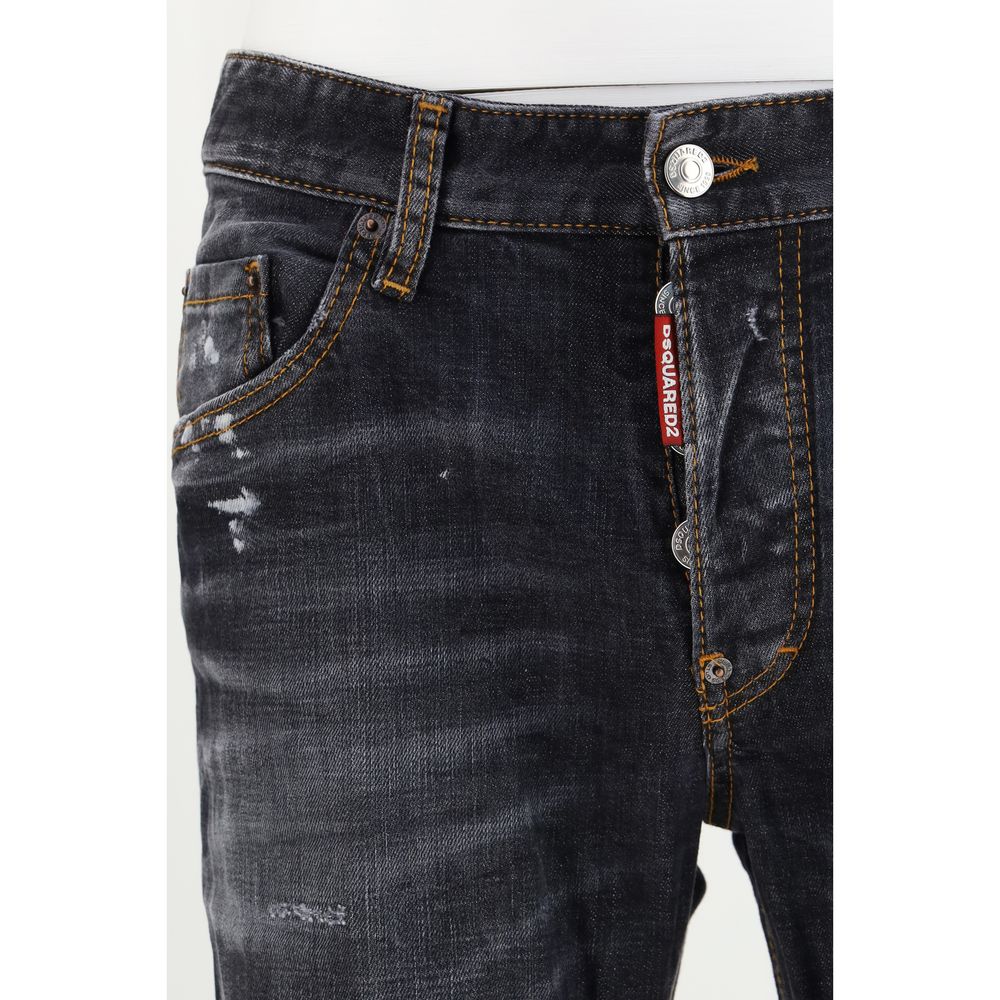 Dsquared² Black Cotton Jeans Men's Denim