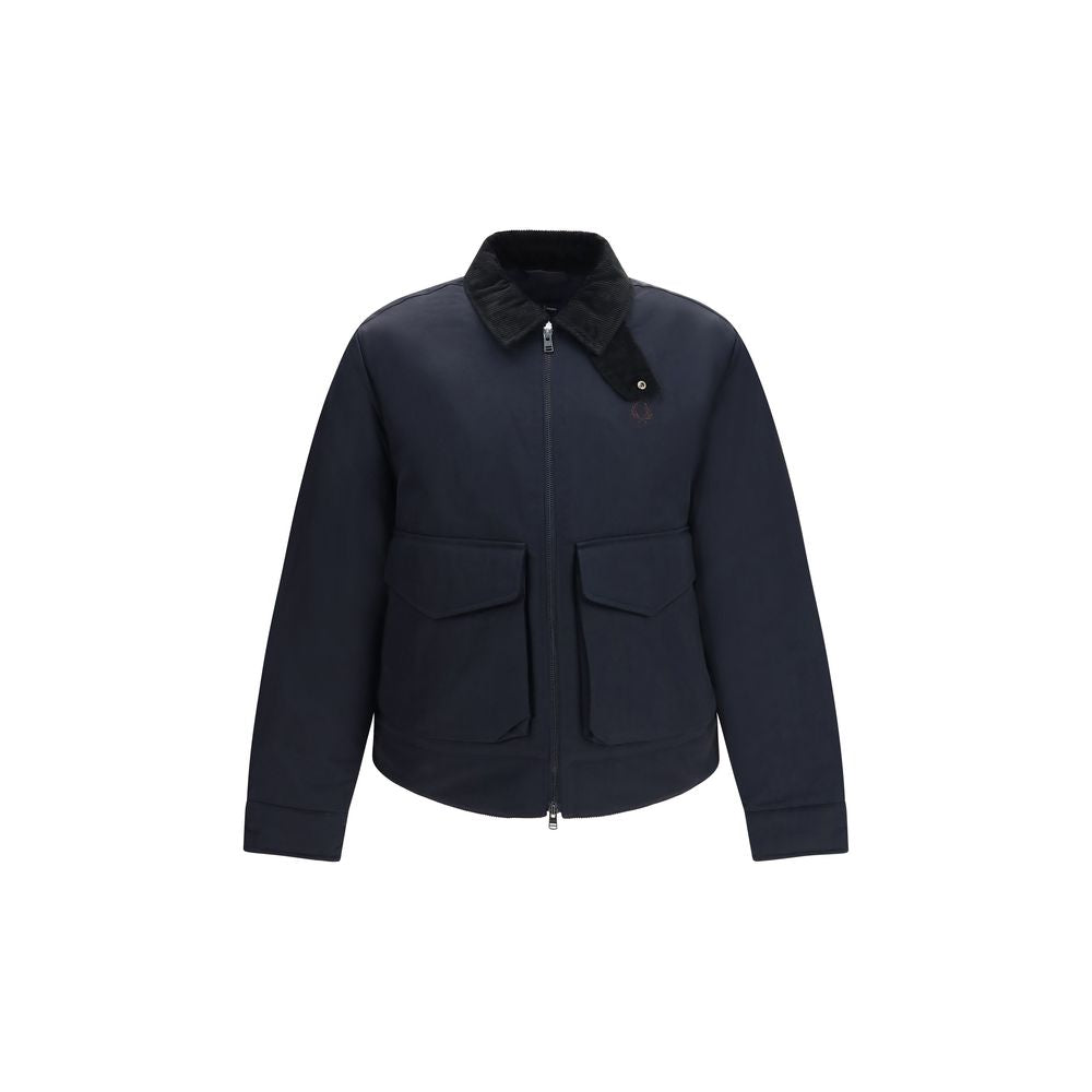 Fred Perry Blue Recycled Polyamide Full-Length Men's Jacket